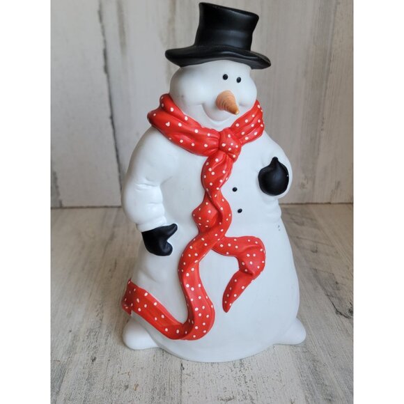 Dept 56 snowman ceramic home decor figure Xmas - Picture 1 of 11